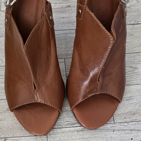 Anthropologie Latitude Femme Leather Wedges Heels - Picture 4 of 4